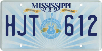 MS license plate HJT612