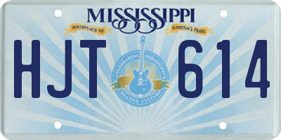 MS license plate HJT614