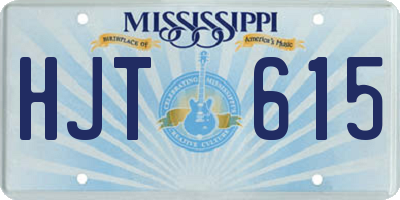 MS license plate HJT615