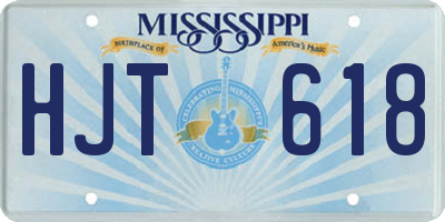 MS license plate HJT618