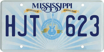 MS license plate HJT623