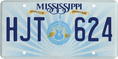 MS license plate HJT624