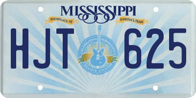 MS license plate HJT625