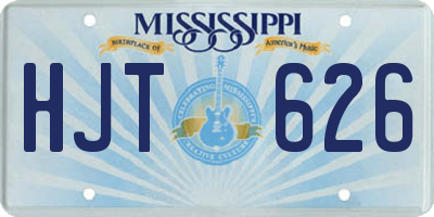 MS license plate HJT626
