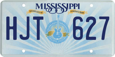 MS license plate HJT627