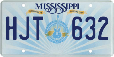 MS license plate HJT632