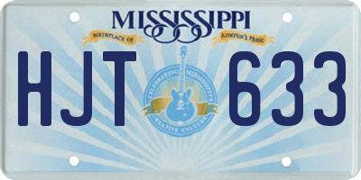 MS license plate HJT633