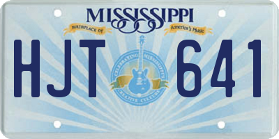 MS license plate HJT641