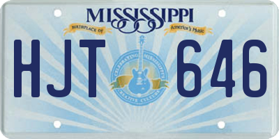 MS license plate HJT646