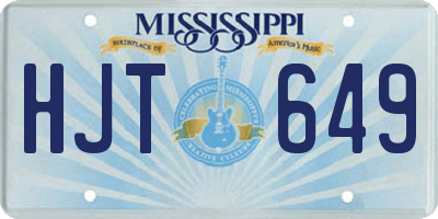 MS license plate HJT649