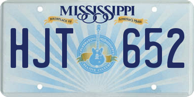 MS license plate HJT652
