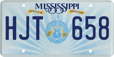 MS license plate HJT658