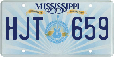 MS license plate HJT659