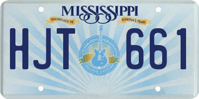MS license plate HJT661
