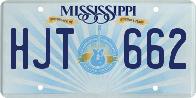 MS license plate HJT662