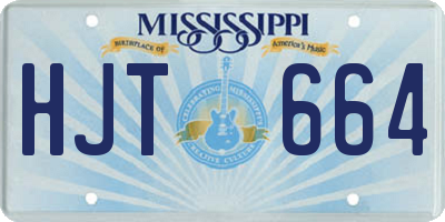 MS license plate HJT664