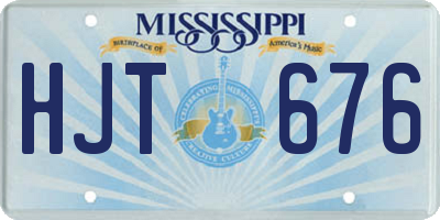 MS license plate HJT676