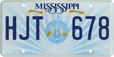 MS license plate HJT678