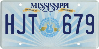 MS license plate HJT679