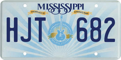 MS license plate HJT682