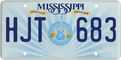 MS license plate HJT683