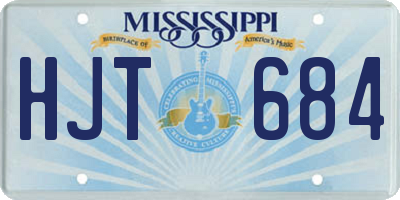 MS license plate HJT684