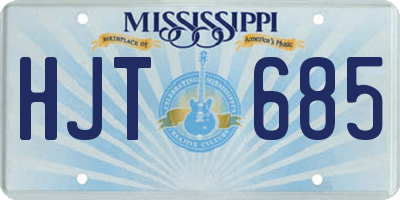 MS license plate HJT685
