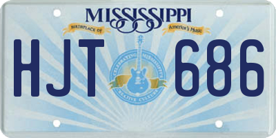 MS license plate HJT686