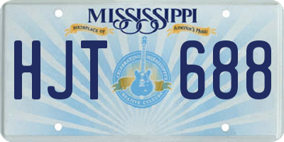 MS license plate HJT688