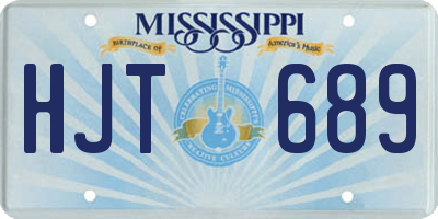 MS license plate HJT689