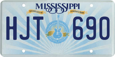 MS license plate HJT690