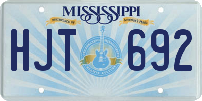 MS license plate HJT692