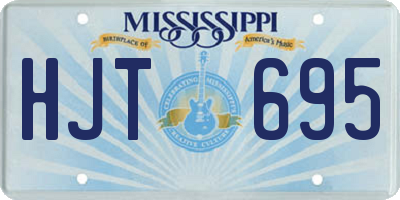 MS license plate HJT695