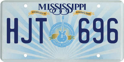 MS license plate HJT696