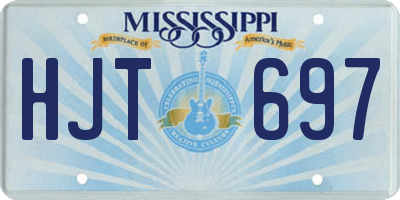 MS license plate HJT697