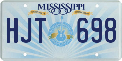 MS license plate HJT698
