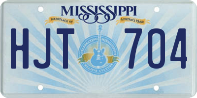 MS license plate HJT704