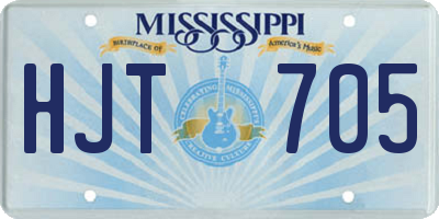 MS license plate HJT705