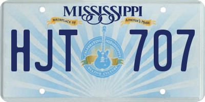 MS license plate HJT707