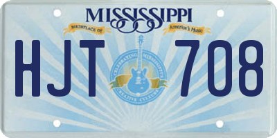 MS license plate HJT708