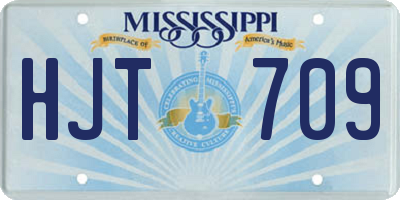 MS license plate HJT709