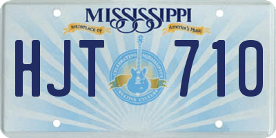 MS license plate HJT710