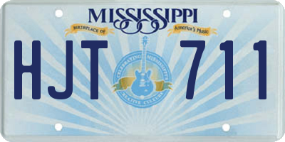 MS license plate HJT711