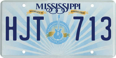 MS license plate HJT713