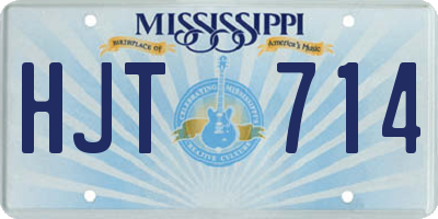 MS license plate HJT714