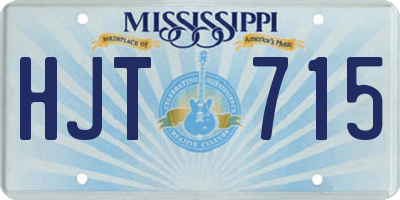 MS license plate HJT715