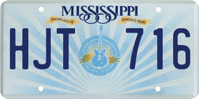 MS license plate HJT716
