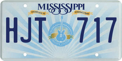 MS license plate HJT717