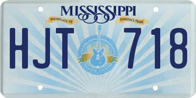MS license plate HJT718