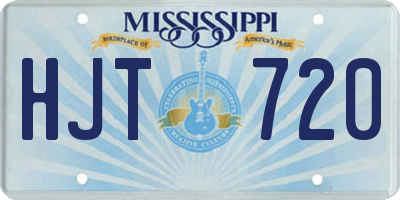 MS license plate HJT720